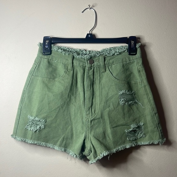 Ms. Maggie Shorts Olive Green Color Jean Shorts Size Small Brand Is
